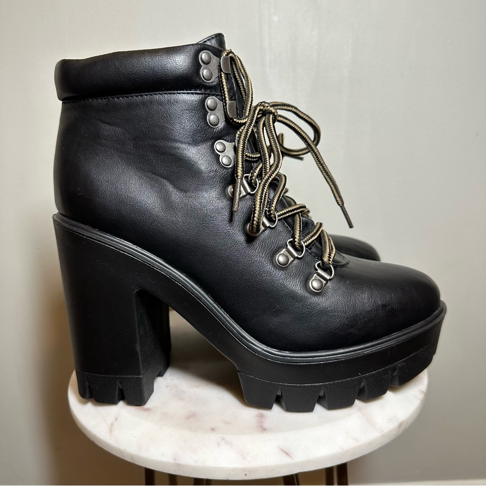 Dollhouse Lace Up Combat/Military Heeled Boots